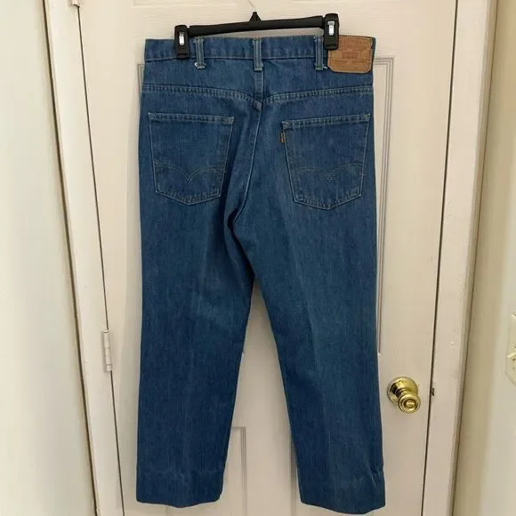 VINTAGE Orange Tab Levi’s 405 “Little E” Straight Leg Light Wash Size 32 - Picture 3 of 7